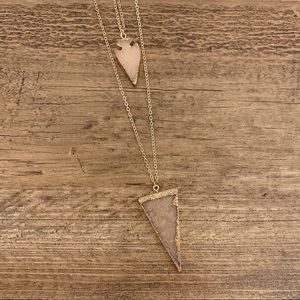 Blush and Gold Druzy Necklace